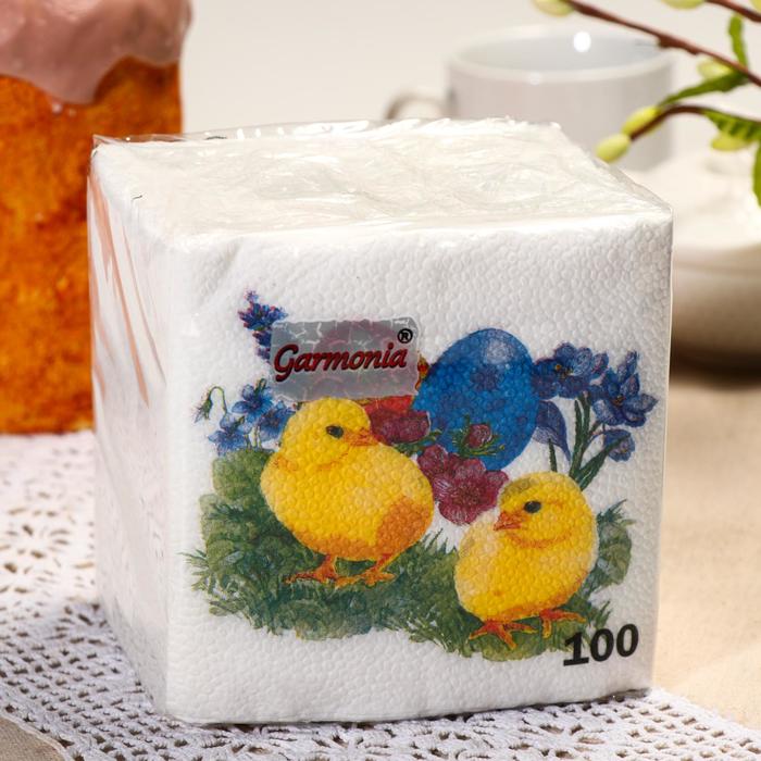 

Салфетки бумажные «Гармония цвета. Цыплята», 24*24 см, 100 шт.