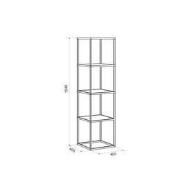 

Стеллаж 400х400х1546 Куб-4 черный муар/дуб сонома