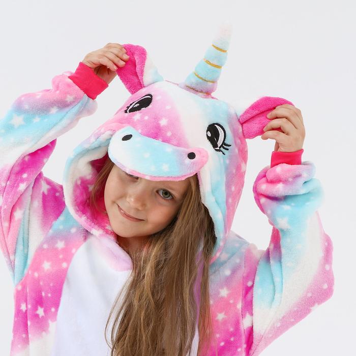 

Кигуруми детский Единорог цветной со звездами,рост130