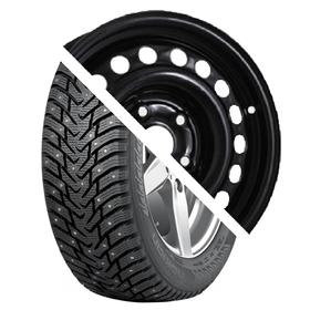 

Колесо в сборе Nokian Hakkapeliitta 8 195/65 R15 95T шип + ТЗСК 6x15 4х100 ET40 d60.1 Black