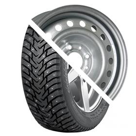 

Колесо в сборе Nokian Hakkapeliitta 8 SUV 215/65 R16 102T шип + Евродиск 16003 6.5x16 5х114.3 ET50 d66.1 Silver 6