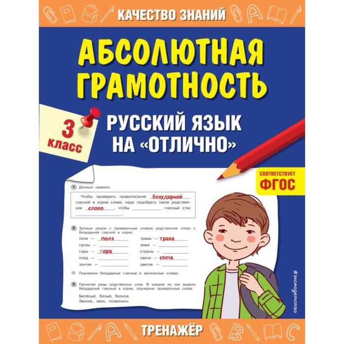 

Абсолютная грамотность. 3 класс. Русский язык на «отлично». Дорофеева Г. В.