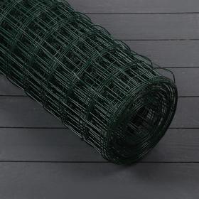 Сетка сварная, 1,8 × 10 м, ячейка 50 × 50 мм, d = 1,6 мм, металл с ПВХ покрытием, зелёная Ош