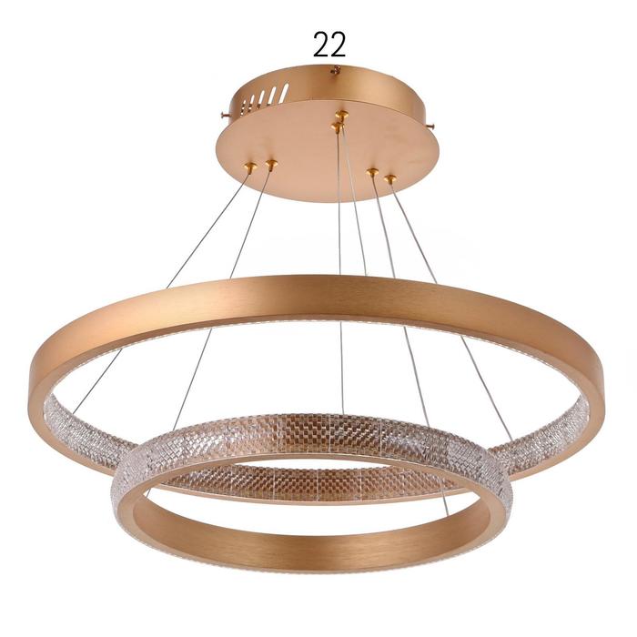 

Светильник с ПДУ 88019/2 LED 56Вт 3000-6000К диммер золото 60х60х4-104 см