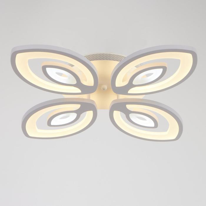 

Люстра с ПДУ 10036/4WT LED 128Вт 3000-6000К диммер белый 55х55 см