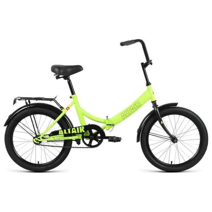 фото Велосипед 20" altair city, 2021, цвет ярко-зеленый/черный, размер 14"