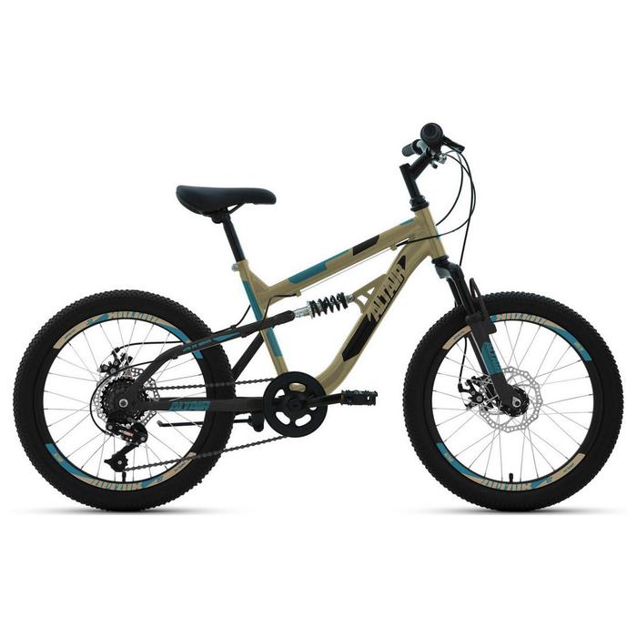 фото Велосипед 20" altair mtb fs disc, 2021, цвет бежевый/черный, размер 14"