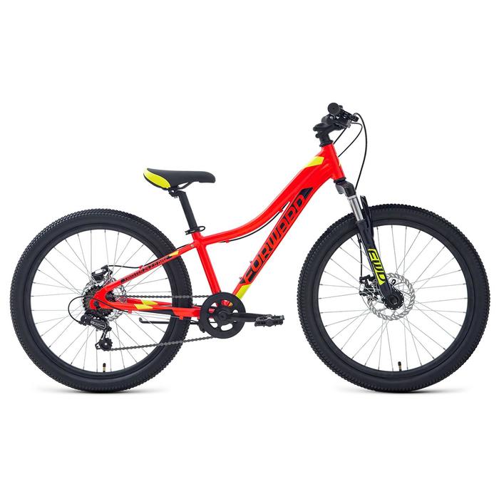 фото Велосипед 24" forward twister 2.2, 2021, цвет красный/ярко-зеленый, размер 12"