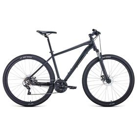 

Велосипед 29" Forward Apache 2.2 disc, 2021, цвет черный матовый/черный, размер 19"