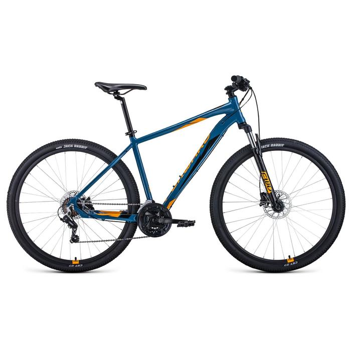 фото Велосипед 29" forward apache 3.2 disc, 2021, цвет бирюзовый/оранжевый, размер 21"