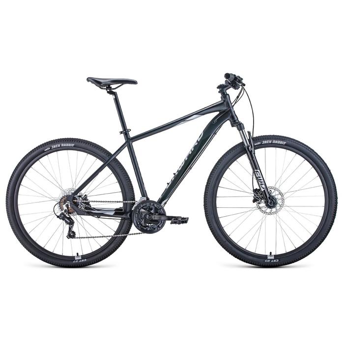 фото Велосипед 29" forward apache 3.2 disc, 2021, цвет черный матовый/серебристый, размер 17"