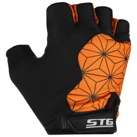 Перчатки велосипедные STG, Replay unisex, цвет черный,оранжевый, размер XL Ош