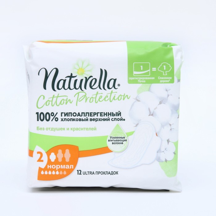 фото Женские гигиенические прокладки naturella cotton protection normal single 12 шт