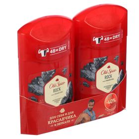 

Твёрдый дезодорант-антиперспирант Old Spice Rock with Charcoal, 2 шт. по 50 мл