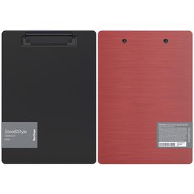Папка-планшет с зажимом A5+ Berlingo "Steel Style", 2500мкм, пластик (полифом), красная от Сима-ленд