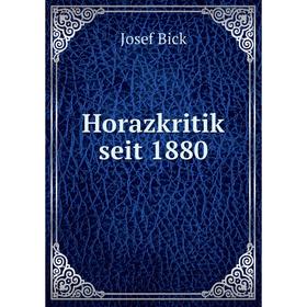 

Книга Horazkritik seit 1880
