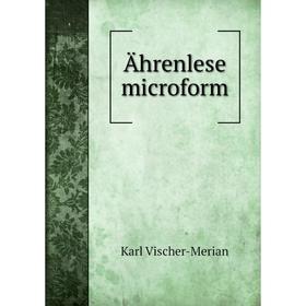 

Книга Ährenlese microform