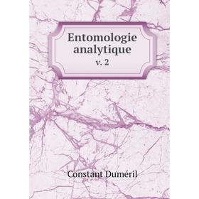 

Книга Entomologie analytique v. 2