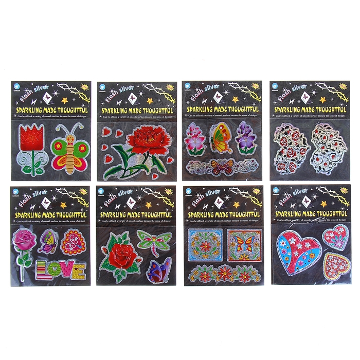 Наклейка с голографией, в наборе 20 пакетов, МИКС