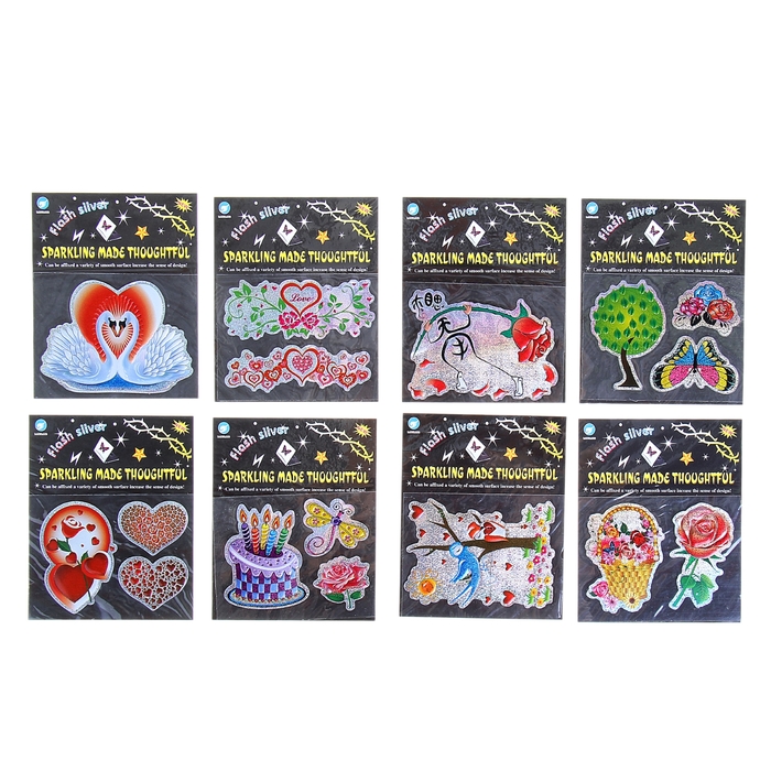 Наклейка с голографией, в наборе 20 пакетов, МИКС