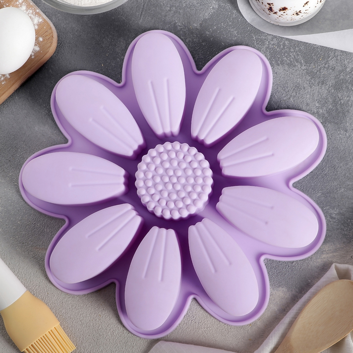 Форма для выпечки "Девятилистник", 10 ячеек, цвета МИКС