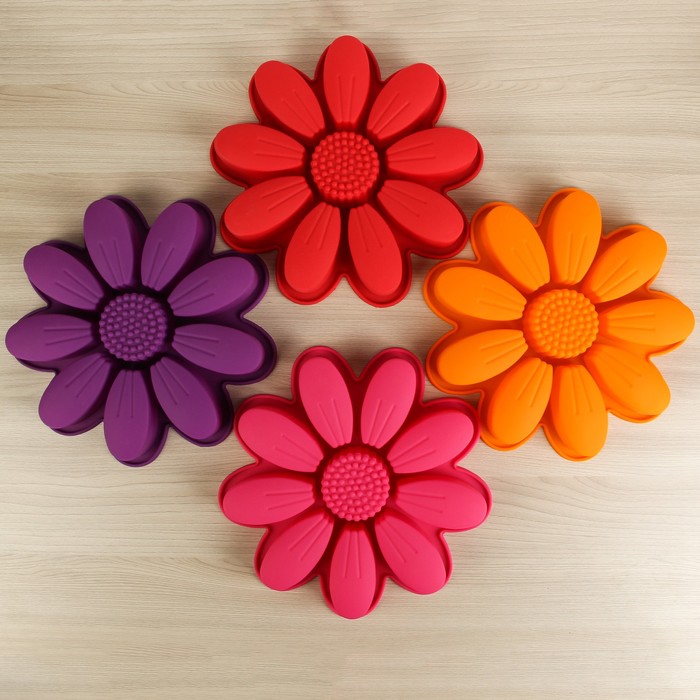 Форма для выпечки "Девятилистник", 10 ячеек, цвета МИКС