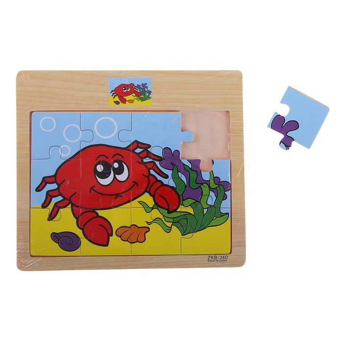 Пазл малый "Крабик", 12 элементов