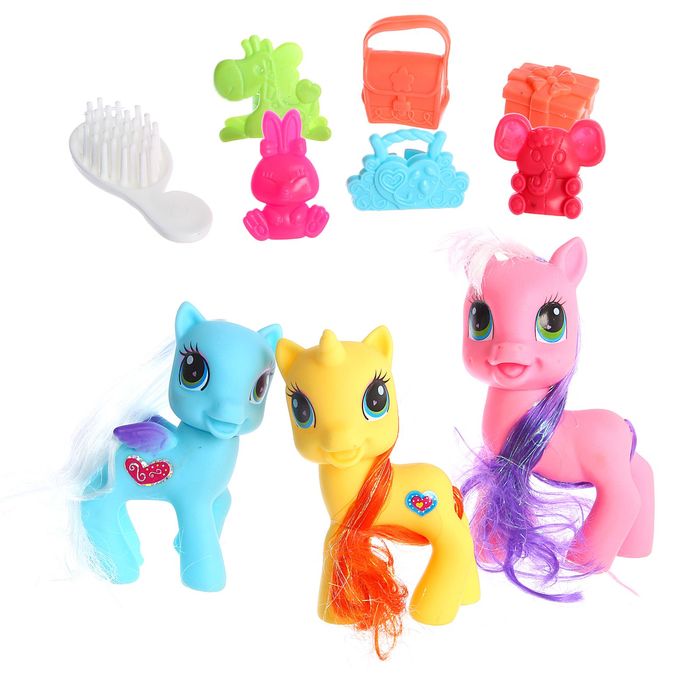 Пони «Ляля» с аксессуарами, в наборе 3 пони