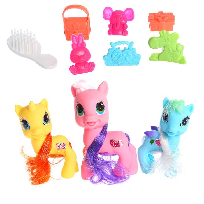 Пони «Ляля» с аксессуарами, в наборе 3 пони