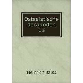 

Книга Ostasiatische decapodenv 2