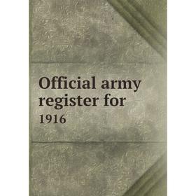 

Книга Official army register for 1916