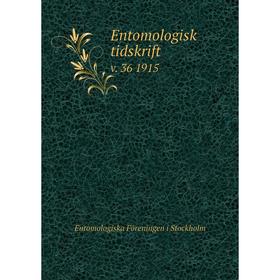 

Книга Entomologisk tidskrift v. 36 1915