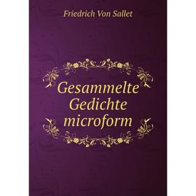 

Книга Gesammelte Gedichte microform