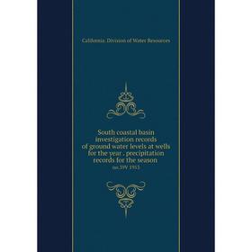 

Книга South coastal basin investigation records of ground water levels at wells for the year. precipitation records for the season no.39V 1953