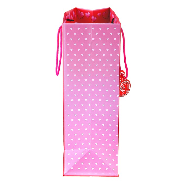 Пакет ламинированный квадрат с тиснением «Два сердца», 32 × 32 см