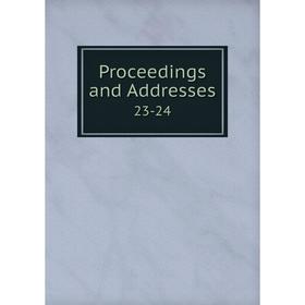 

Книга Proceedings and Addresses 23-24