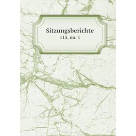 

Книга Sitzungsberichte 115, no. 1