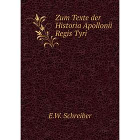 

Книга Zum Texte der Historia Apollonii Regis Tyri