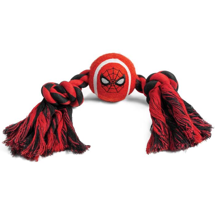 фото Игрушка для собак triol marvel "человек-паук. верёвка и мяч", 7х 31 см triol-disney