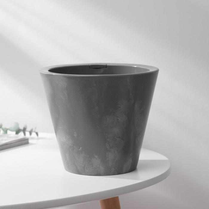 

Кашпо со вставкой «Классика», 3 л, цвет бетон