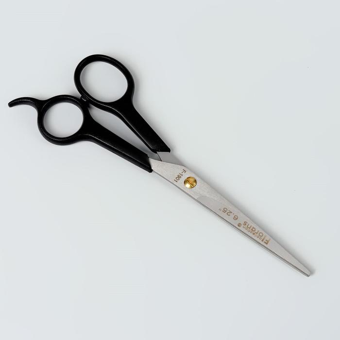 фото Ножницы парикмахерские с упором, лезвие - 6,5 см, цвет чёрный kramet