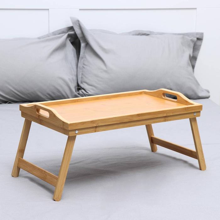 Поднос-столик, 50×30×23 см, бамбук, в подарочной упаковке подарки деревянное панно клятва гиппократа в подарочной упаковке 30 х 23 см