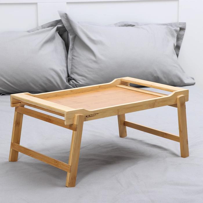 Поднос-столик , 50×30×23 см, бамбук