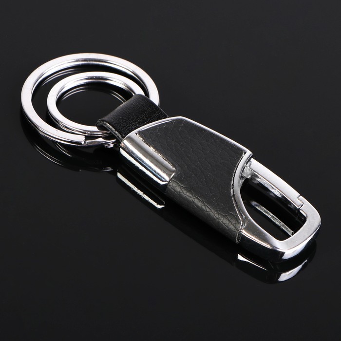 Брелок для ключей Cartage, зажим, два кольца, хром 100 шт металлический брелок для ключей кольца для ключей брелок для ключей кольцо для ключей из нержавеющей стали кольца
