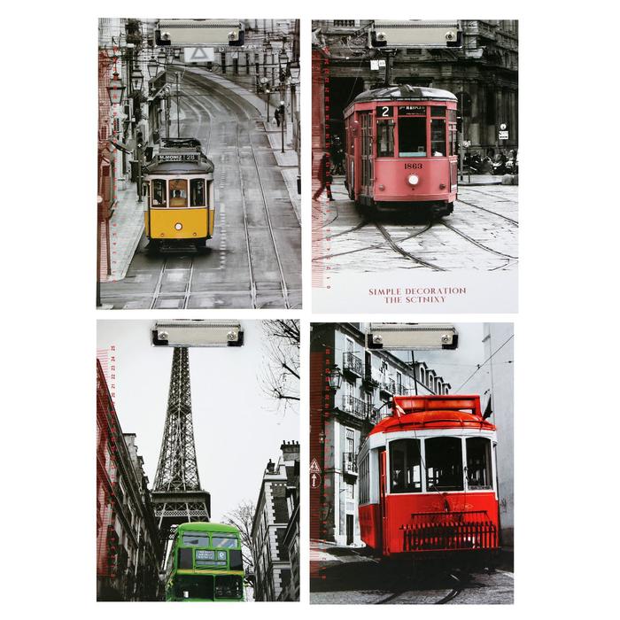 фото Планшет с прижимом формат а4 картон микс трамвай calligrata
