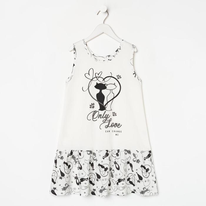 Сорочка для девочки «Анфиса», цвет молочный, рост 104 см