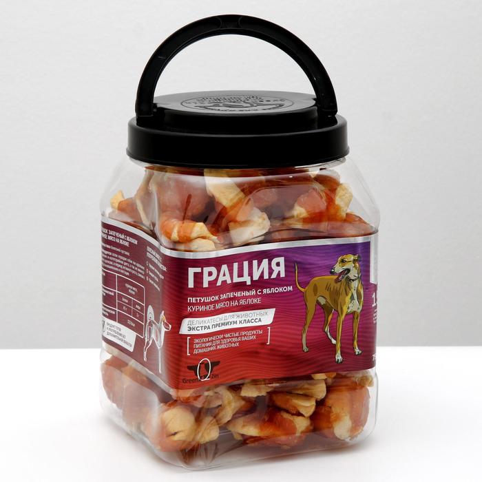 

Лакомства Green Quzin "Грация" сушеное куриное мясо на яблоке, 750 г
