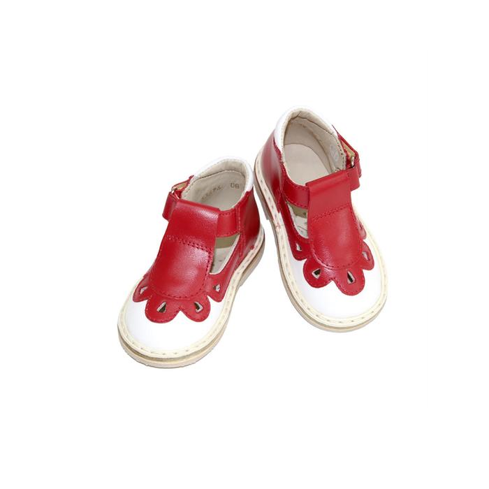Туфли для ясельного возраста, размер 140, цвет бело-красный