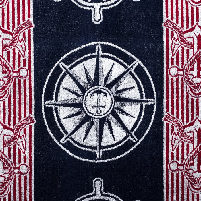 Полотенце махровое Авангард 100*160 см, 3653 Штурвалы цвета микс, 420 гр/м2