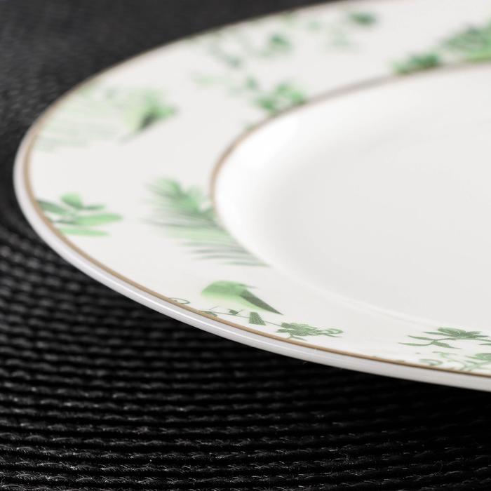 

Тарелка фарфоровая обеденная «Тива», d=25,5 см, цвет белый